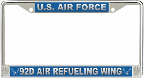 U.S. Air Force 92d Air Refueling Wing License Plate Frame