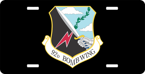U.S. Air Force 92nd Bomb Wing License Plate