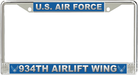 U.S. Air Force 934th Airlift Wing License Plate Frame