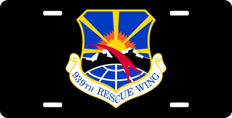 U.S. Air Force 939th Rescue Wing License Plate