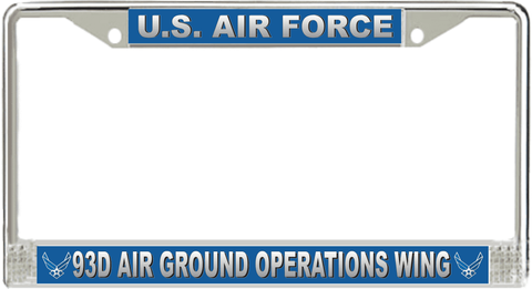 U.S. Air Force 93d Air Ground Operations Wing License Plate Frame