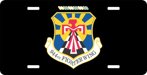 U.S. Air Force 944th Fighter Wing License Plate