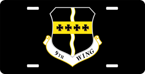 U.S. Air Force 9th Wing License Plate