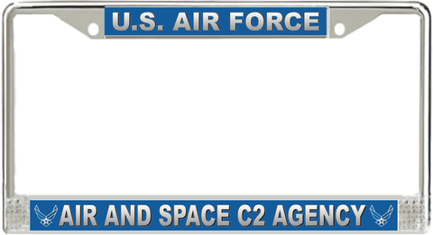 U.S. Air Force Air And Space C2 Agency License Plate Frame