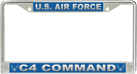 U.S. Air Force C4 Command License Plate Frame