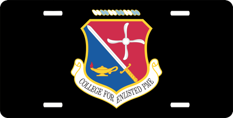 U.S. Air Force College For Enlisted PME License Plate