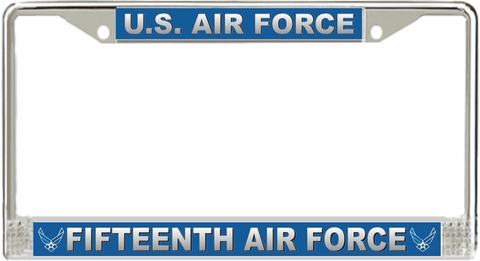 U.S. Air Force Fifteenth Air Force License Plate Frame