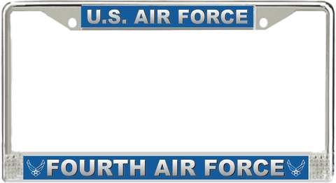 U.S. Air Force Fourth Air Force License Plate Frame