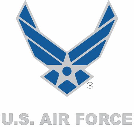 Hap Wing with U.S. Air Force Text MILITARY DECAL