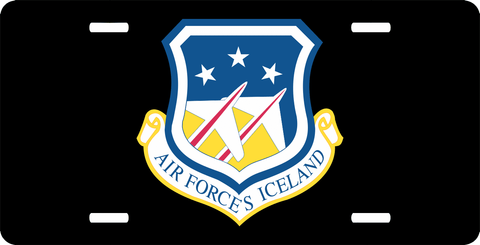 U.S. Air Force Head Quarter Iceland License Plate