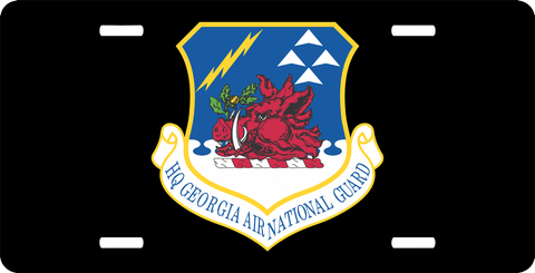 U.S. Air Force Headquarters Georgia Air National Guard License Plate