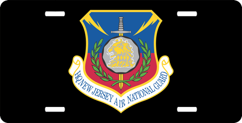 U.S. Air Force Headquarters New Jersey Air National Guard License Plate