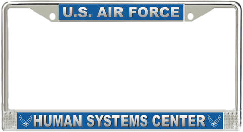 U.S. Air Force Human Systems Center  License Plate Frame