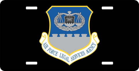 U.S. Air Force Legal Services Agency License Plate