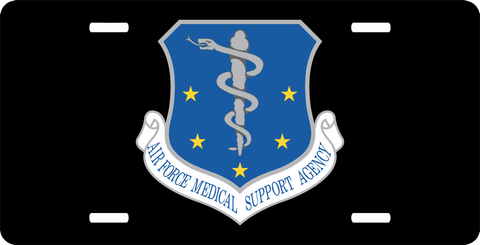 U.S. Air Force Medical Support Agency License Plate