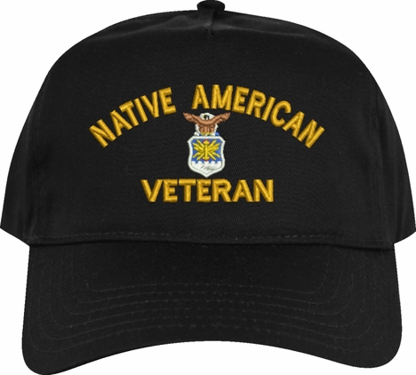 U.S. Air Force Native American Veteran Custom Embroidered Cap