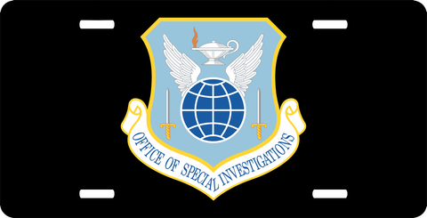 U.S. Air Force Office Of Special Investigation License Plate