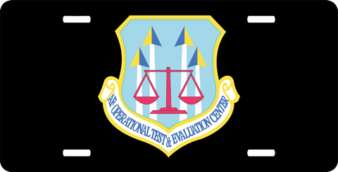 U.S. Air Force Operational Test Center License Plate