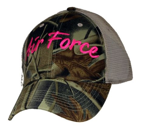 U.S. Air Force Pink Text Camo Ball Cap
