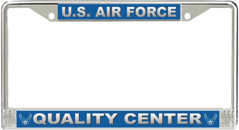 U.S. Air Force Quality Center License Plate Frame