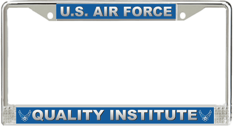 U.S. Air Force Quality Institute License Plate Frame