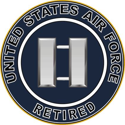 U.S. Air Force Retired Captain Decal Sticker