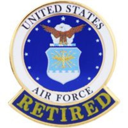 U.S. Air Force Retired 1 1/8" Lapel Pin