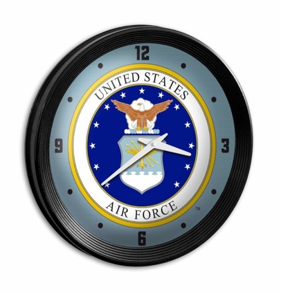 US Air Force: Seal - Ribbed Frame Wall Clock