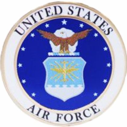 U.S. Air Force SEAL ROUND LAPEL PIN