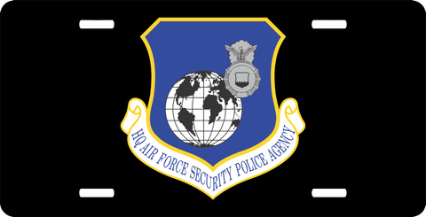 U.S. Air Force Security Police Agency License Plate