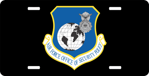 U.S. Air Force Security Police License Plate