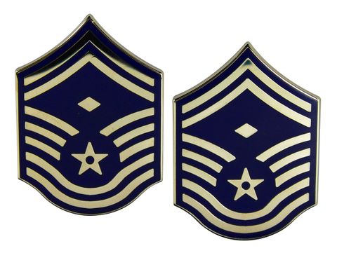 U.S. Air Force Senior Master Sergeant with Diamond Collar Device Pin