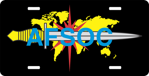 U.S. Air Force Special Operations Command Logo License Plate