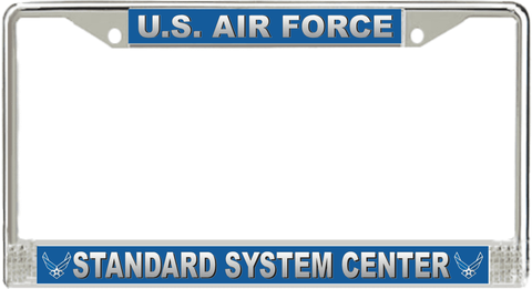 U.S. Air Force Standard System Center License Plate Frame