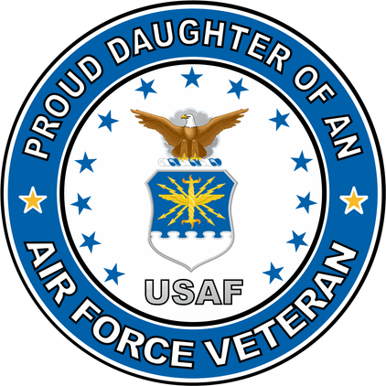 U.S. Air Force Veteran Proud Daughter Decal