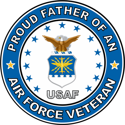 U.S. Air Force Veteran Proud Father Decal