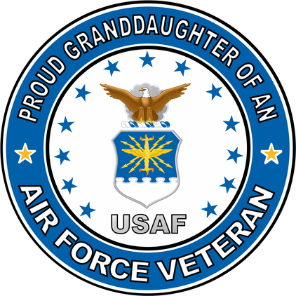 U.S. Air Force Veteran Proud Granddaughter Decal