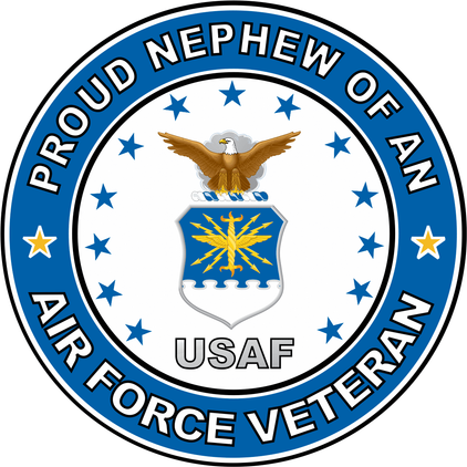 U.S. Air Force Veteran Proud Nephew Decal