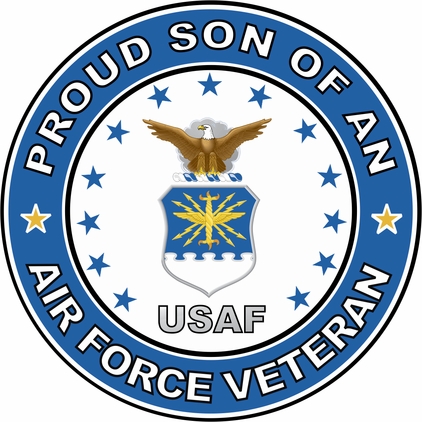 U.S. Air Force Veteran Proud Son Decal