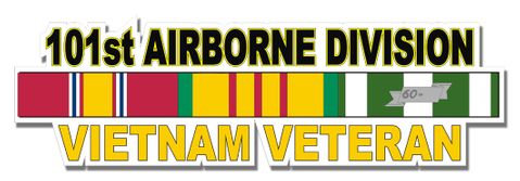 U.S. Army 101st Airborne Division Vietnam Veteran Window Strip Decal