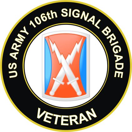 U.S. Army 106th Signal Brigade Veteran Sticker Decal