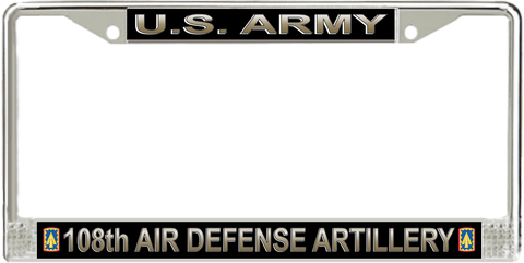 U.S. Army 108th Air Defense Artillery Brigade License Plate Frame