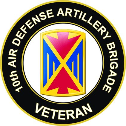 U.S. Army 10th Air Defense Artillery Brigade Veteran Sticker Decal