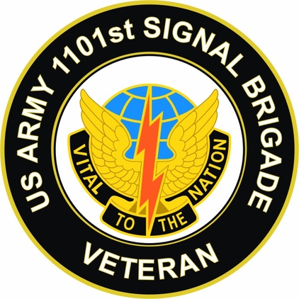 U.S. Army 1101st Signal Brigade Unit Crest Veteran Sticker Decal