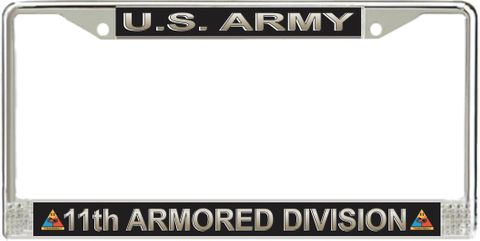 U.S. Army 11th Armored Division License Plate Frame