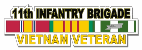 U.S. Army 11th Infantry Brigade Vietnam Veteran Window Strip Decal