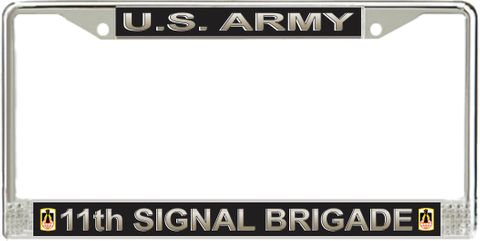 U.S. Army 11th Signal Brigade License Plate Frame