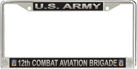 U.S. Army 12th Aviation Brigade License Plate Frame