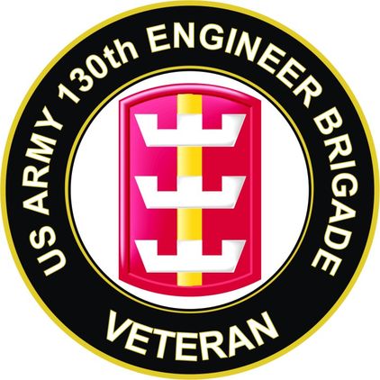 U.S. Army 130th Engineer Brigade Veteran Sticker Decal