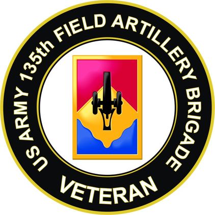 U.S. Army 135th Field Artillery Brigade Veteran Sticker Decal